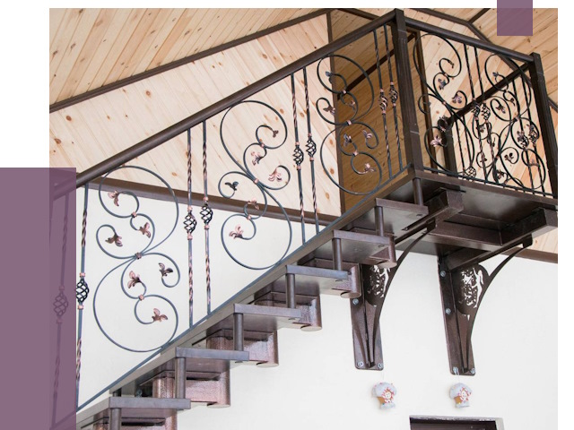 Кованые лестницы в Братске от 79591 руб. под ключ
