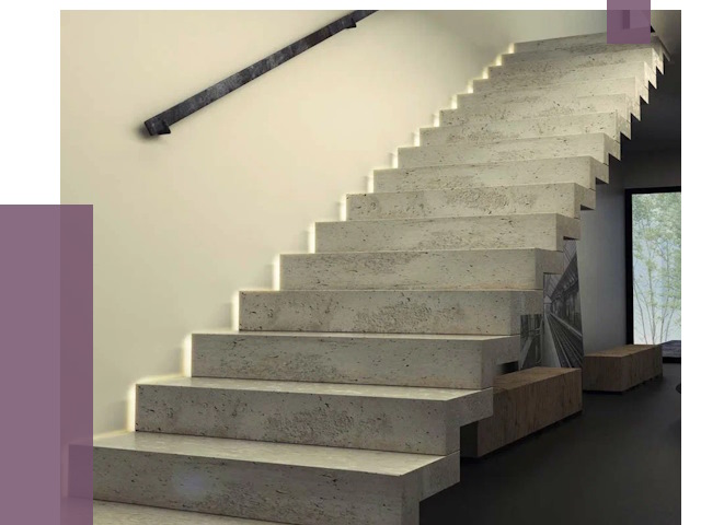 Облицовка бетонных лестниц в Братске от 4592 руб/м2