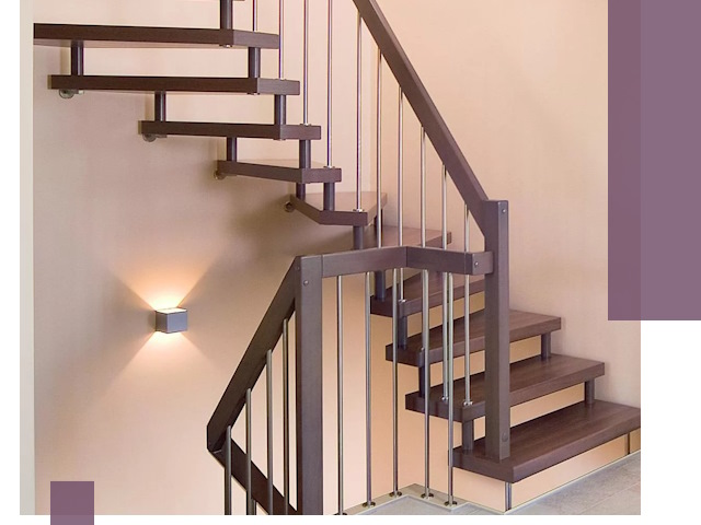 Изготовление лестниц на больцах в Братске под ключ