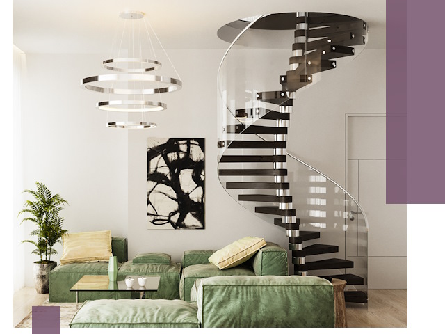 Лестницы для двухуровневой квартиры в Братске — изготовление и монтаж