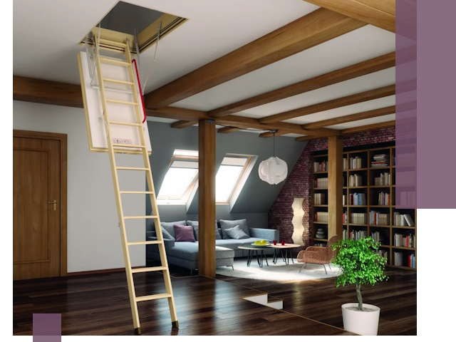 Чердачные лестницы под ключ в Братске: изготовление и монтаж