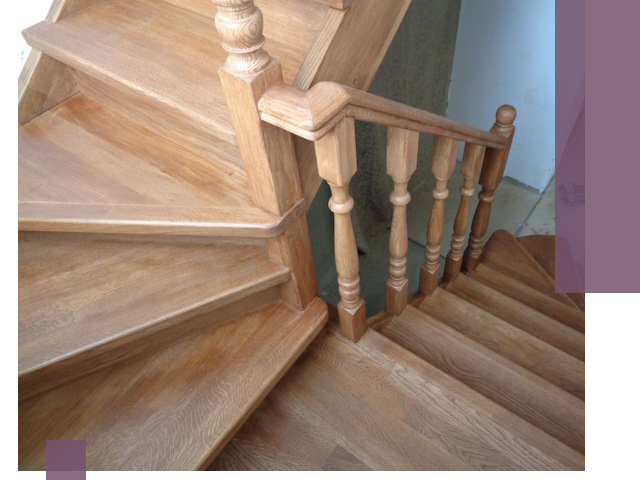 Дубовые лестницы под ключ в Братске: изготовление и монтаж