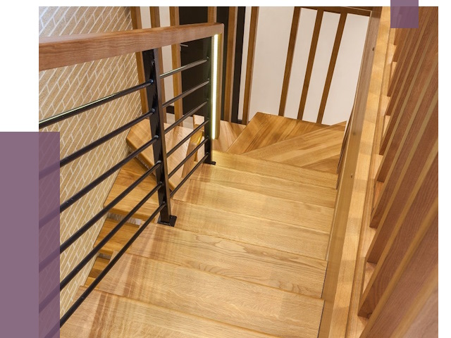 Лестницы из ясеня в Братске под ключ от 10000 руб. 