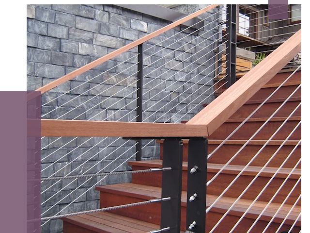 Тросовые перила под ключ в Братске от 7755 руб.