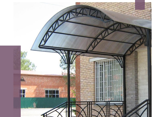 Металлические навесы и козырьки в Братске от 12755 руб.