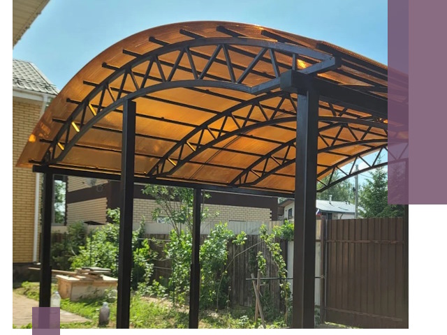 Изготовление навесов под ключ в Братске из качественных материалов