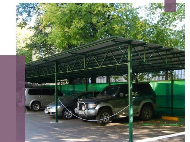 Навесы для парковки в Братске от 80101 руб. заказать | ПРОЛЁТ-Брт