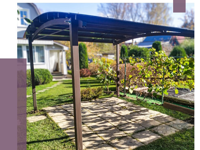 Навесы для дачи в Братске от 12704 руб. под ключ — ПРОЛЁТ-Брт