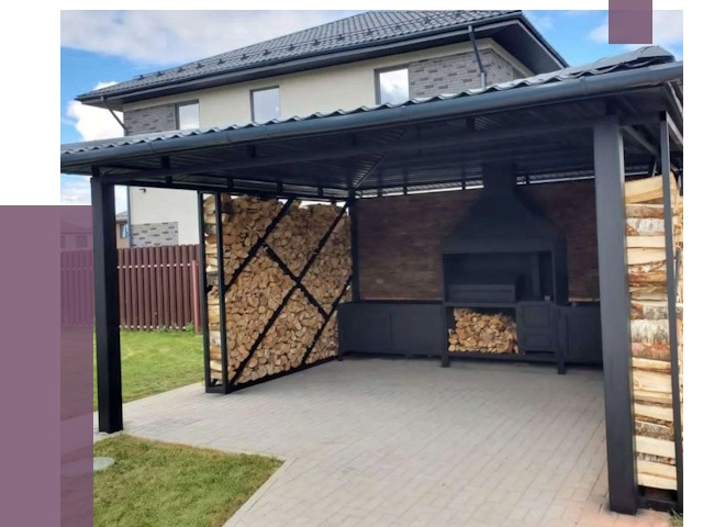 Навесы для барбекю в Братске от 12704 руб. под ключ | ПРОЛЁТ-Брт