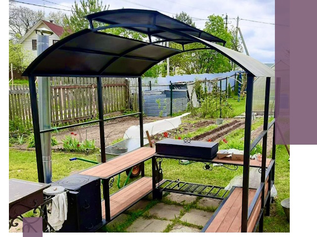 Навесы для барбекю в Братске: изготовление, монтаж и демонтаж