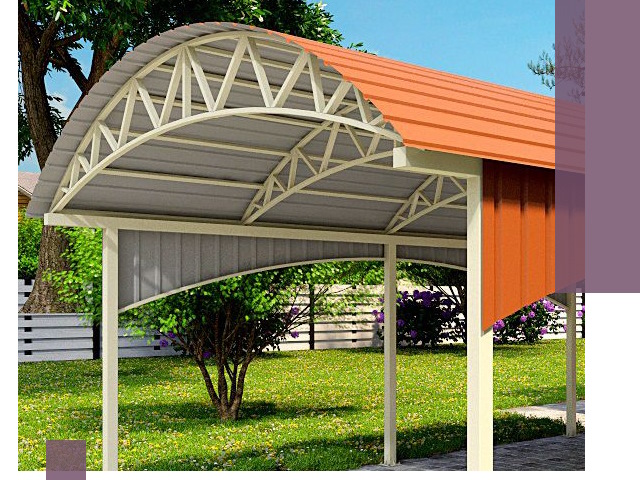 Навесы из профнастила под ключ в Братске — установка и монтаж