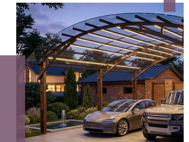 Металлические навесы в Братске от 12653 руб. под ключ — ПРОЛЁТ-Брт