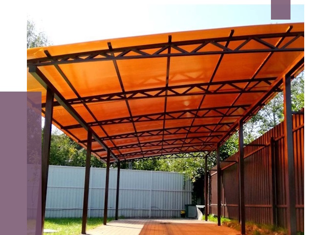 Односкатные навесы под ключ в Братске от 13112 руб. 