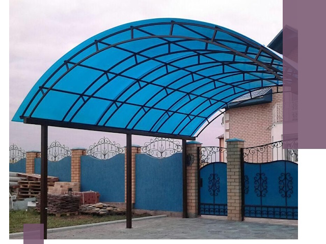 Арочные навесы под ключ в Братске — изготовление и монтаж