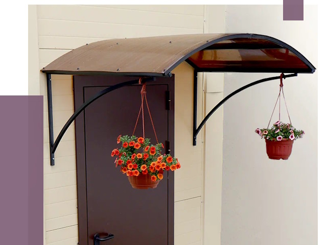 Козырьки над входом в Братске от 14796 руб.  | ПРОЛЁТ-Брт