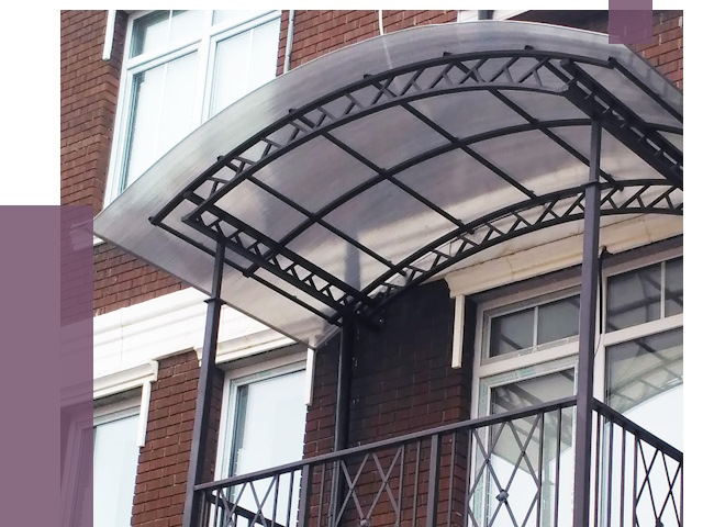 Козырьки над балконом в Братске от 8622 руб.  | ПРОЛЁТ-Брт