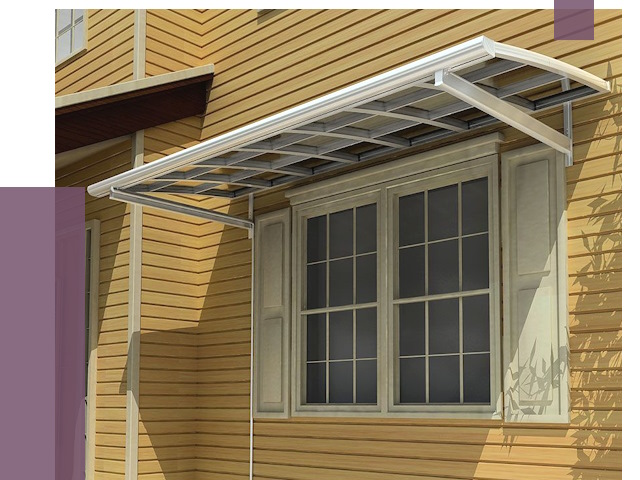 Козырьки над окнами в Братске от 7602 руб. — монтаж, покупки | ПРОЛЁТ-Брт