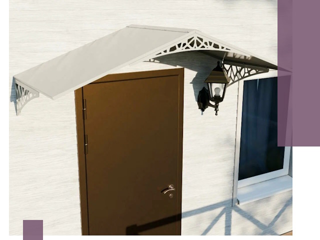 Металлические козырьки на входы и террасы в Братске