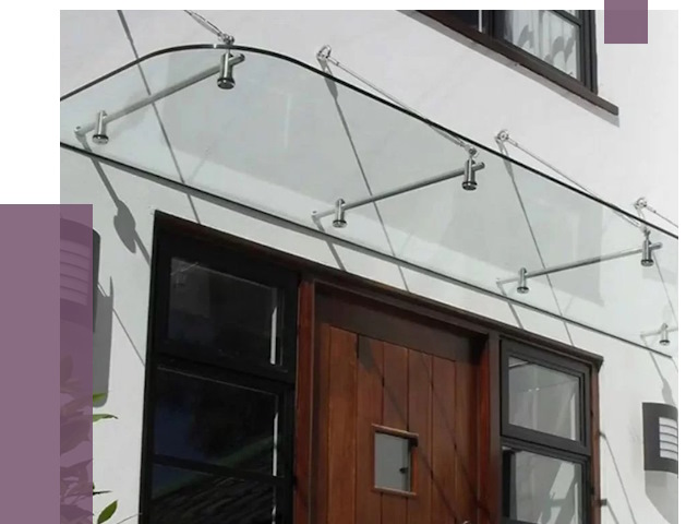 Стеклянные козырьки в Братске от 18877 руб. | ПРОЛЁТ-Брт