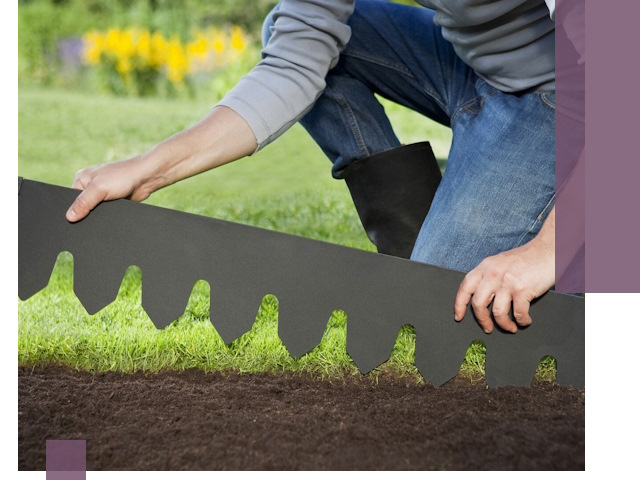 Металлические бордюры для газона в Братске — изготовление и монтаж