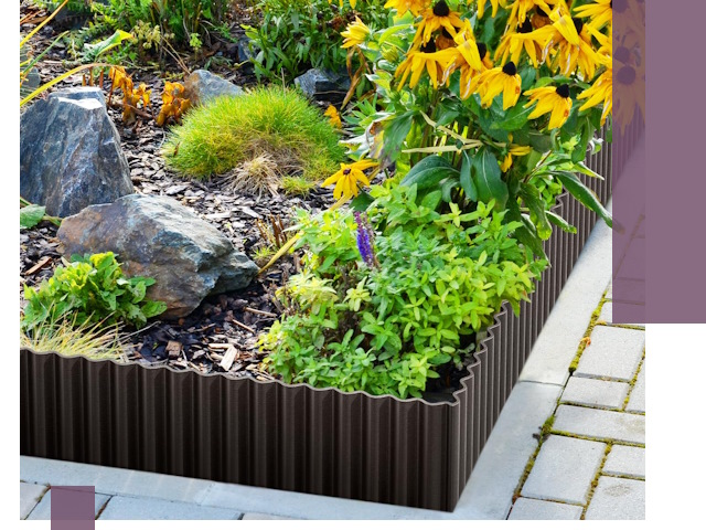 Металлические бордюры для клумб в Братске — производство и монтаж