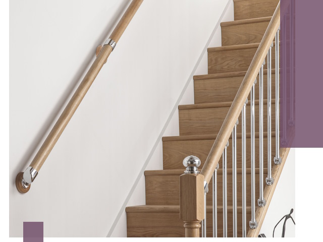 Пристенные поручни из стали и нержавейки под монтаж в Братске